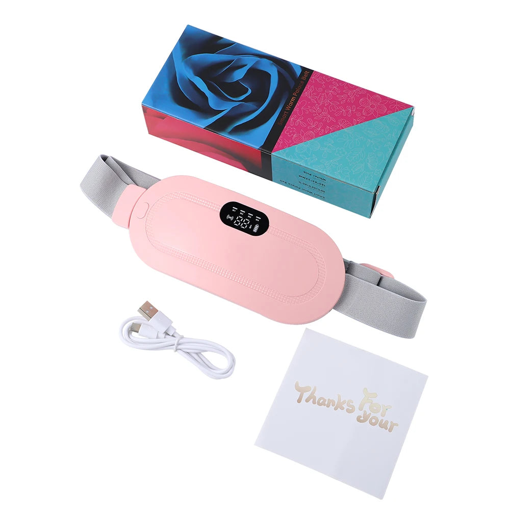 Electric Heating Waist Massage Belt Abdominal Menstrual Heating Pad Belly Warm Palace Belt for Period Cramp Relief
