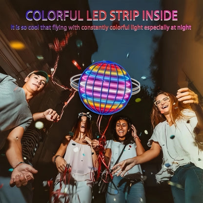  Flying Ball Children's Hand Controlled Color LED Cosmic Globe 360 °Rotating Suspension Ball Suitable for Indoor and Outdoor Toy
