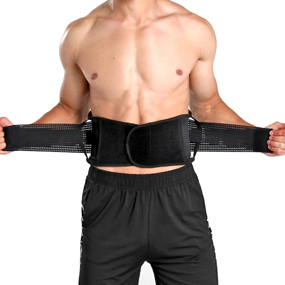 Adjustable Lumbar Support Belt - Breathable Lower Back Brace for Lifting, Herniated Disc, Sciatica & Pain Relief