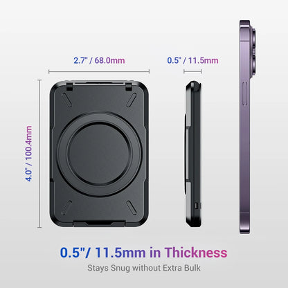 Magnetic Wallet & Card Holder with RFID Blocking Function for iPhone 14 15 Pro/ Pro Max/ 13 Pro Max/ 13 Pro 12 11 MagSafe Wallet - 02ALABA