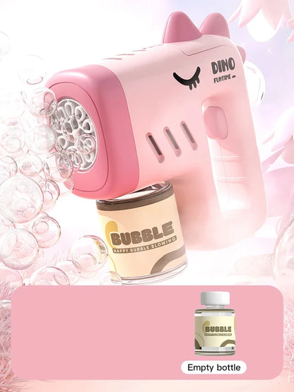 New Porous Astronaut Electric Bubble Gun Kid Toy Bubbles Machine Automatic Soap Blower with Light Summer Outdoor Party Games toy