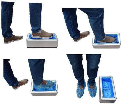 Automatic Shoe Cover Machine Waterproof Disposable Shoes Cover Overshoes Dispenser Portable Hand-Free Machine for Home, Office