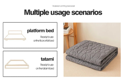 Waterproof Mattress Topper with Elastic Band Quilted Protector Pad Bedspread Winter Mattress Cover for Single/Double Bed 140/160
