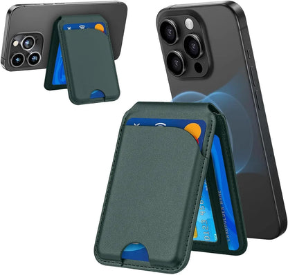 Mini Magnetic Wallet Phone Stand for iPhone16 15 14 12 Lightweight MagSafe Phone Card Stand Leather Magnetic Card Holder