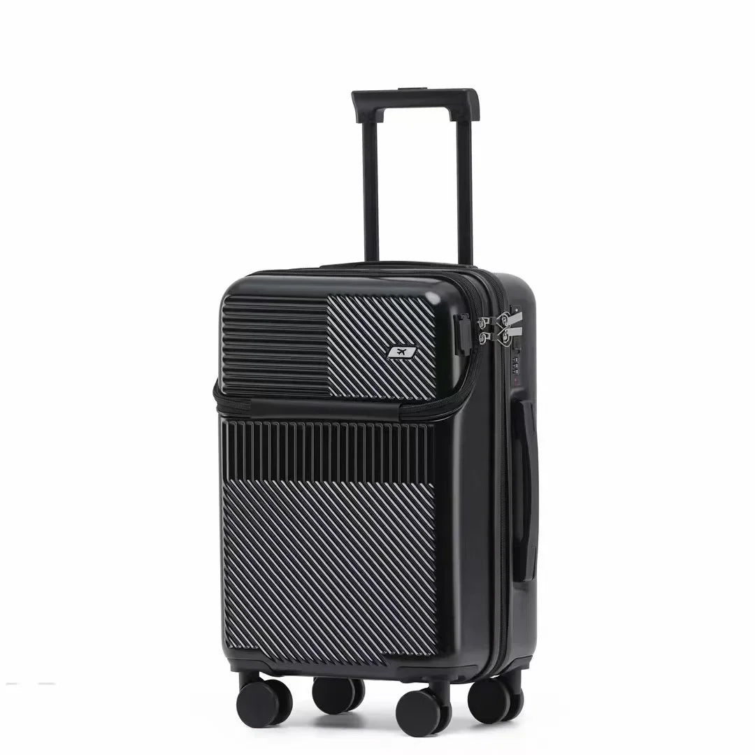 Lightweight Cabin Rolling Luggage - Trolley Password Suitcase with Wheels for Business Travel - 02ALABA