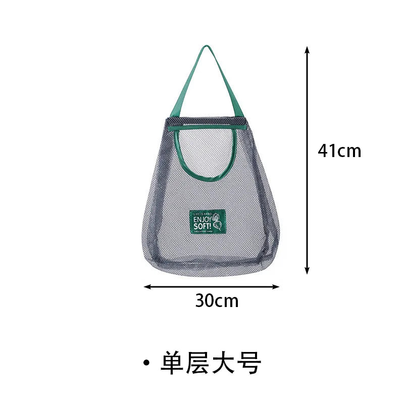 Reusable Storage Bags Kitchen Hanging Mesh Bag Home Fruit And Vegetable Storage Net Bag For Ginger Garlic Potatoes Onions