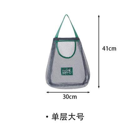 Reusable Storage Bags Kitchen Hanging Mesh Bag Home Fruit And Vegetable Storage Net Bag For Ginger Garlic Potatoes Onions