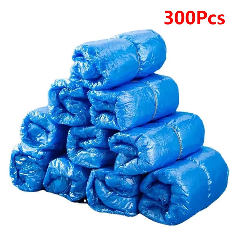 100PCS disposable waterproof shoe cover plastic non-slip foot cover indoor PE padded shoe cover