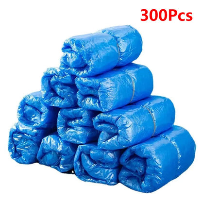 100PCS disposable waterproof shoe cover plastic non-slip foot cover indoor PE padded shoe cover