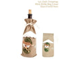 2024 Christmas Wine Bottle Cover Set, Golden Velvet Dress and Cap, Wine Bottle Bag Sleeve for Xmas and New Year Dinner Table Decoration. - 02ALABA