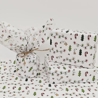 10/20 Sheets of Christmas Lantern Pattern Tissue Paper, 20*14inch Gift Wrapping Paper, Suitable for Christmas, Winter, Thanksgiving, Birthday Gift Wrapping, Bouquet Filling and Party Gift Wrapping, Best for Christmas, Perfect