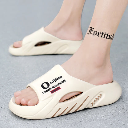 Discover the New Men's Massage Slippers, perfect for both indoor and outdoor use. These casual beach sandals feature a comfortable sole and come in a wide range of sizes from 38 to 47. - 02ALABA