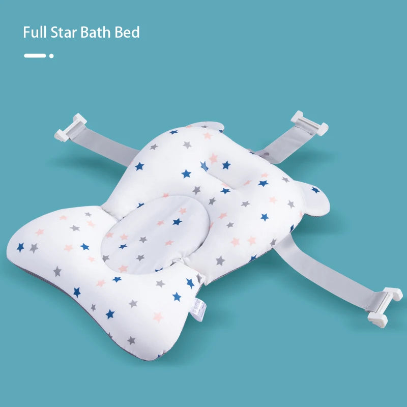 Baby Bath Support Pad Foldable Floating Seat Adjustable Newborn Bathing Cushion Infant Safety Net Hammock