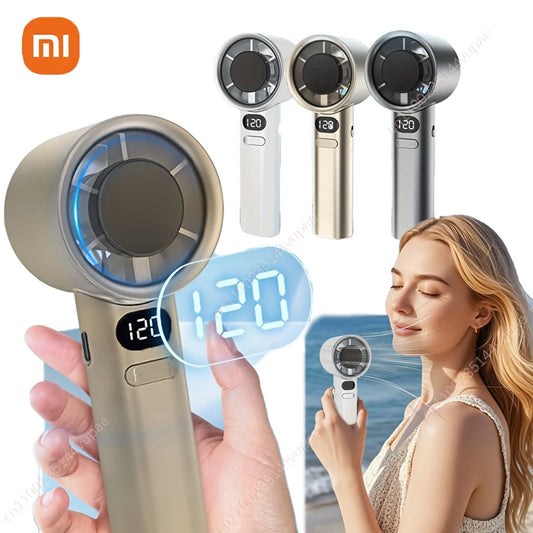 Xiaomi Mijia 120 Wind Speed Mini Portable Handheld Fan Leafless Turbine Fan USB Rechargeable Outdoor High Speed Fan - 02ALABA