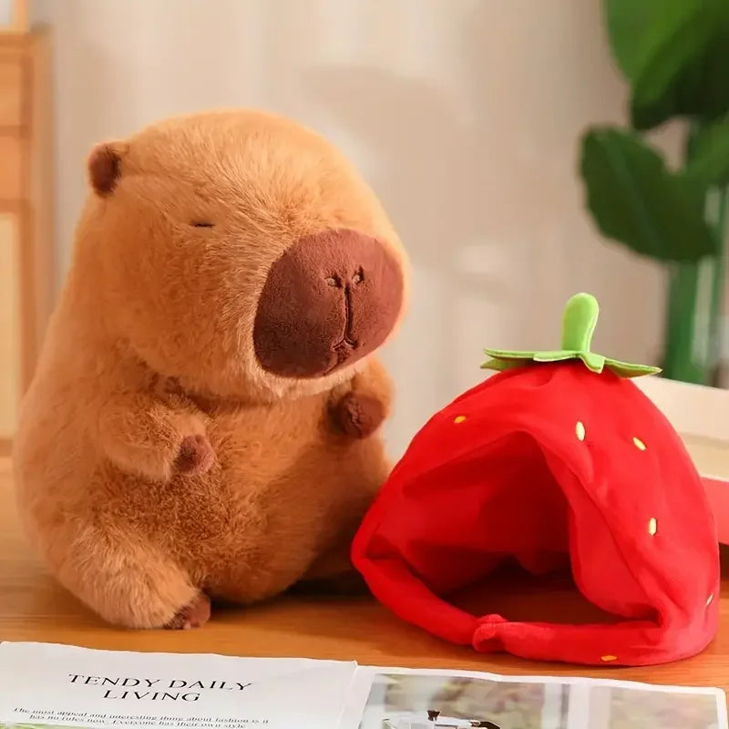 23cm Capybara Plush Simulation Capibara Anime Fluffty Toy Cute Doll Stuffed Animals Soft Doll Plush Christmas Thanksgiving Gift - 02ALABA