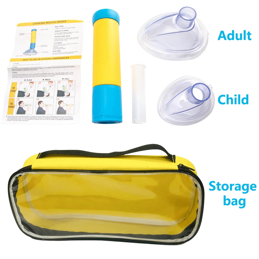 CPR Mask First Aid Choking Rescue Device Travel Home Choking Emergency Device Adult Children Portable Asphyxia Rescue Machine