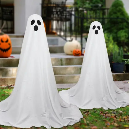 Spooky Ghost Halloween Decor With Light Strings Operated Front Door Standing Ghost Porch Courtyard Standing Halloween Decoration