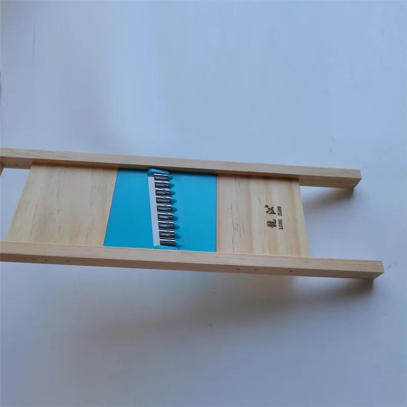 Fries Grid Stainless Potato Grid Steel Potato Kitchen Wooden Home Chip Shred Potato Vegetable Cutter Grater Slicer or Hand Guard