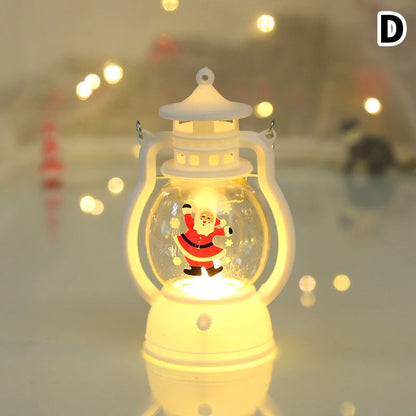 LED Lantern Lights featuring Santa Claus, Snowman, and Christmas Tree designs, perfect as Merry Christmas decorations for homes. - 02ALABA