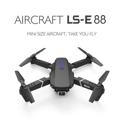 2024 E88Pro RC Drone 4K Professional with 1080P Wide-Angle HD Camera, Foldable Helicopter, Wi-Fi FPV, Height Hold, Gift Toy - 02ALABA