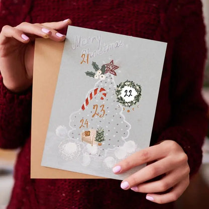 1 Piece 24-Day Christmas Advent Calendar Number Stickers, Multi-Function Gift Packaging Adhesive Labels, Sealing Sticker Decorations. - 02ALABA