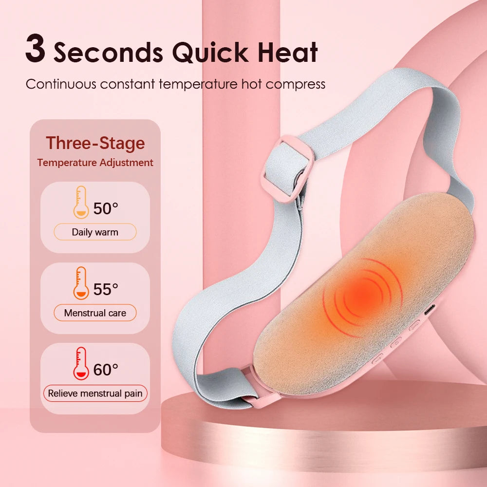 Electric Heating Waist Massage Belt Abdominal Menstrual Heating Pad Belly Warm Palace Belt for Period Cramp Relief