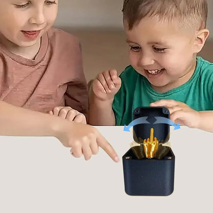 Funny Middle Finger in Box - Desk Decor Gag Gift for Halloween, Christmas & Birthday, Novelty Office Toy & Home Decoration