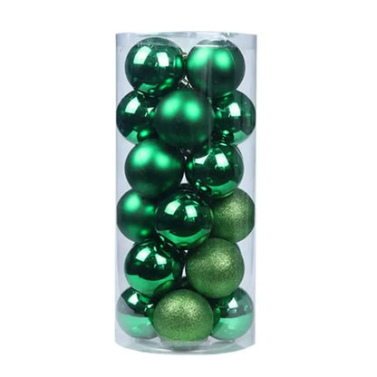 24 Pcs Christmas Ball Ornaments for Xmas Tree - Shatterproof Hanging Decorations for Holiday Wedding - 02ALABA