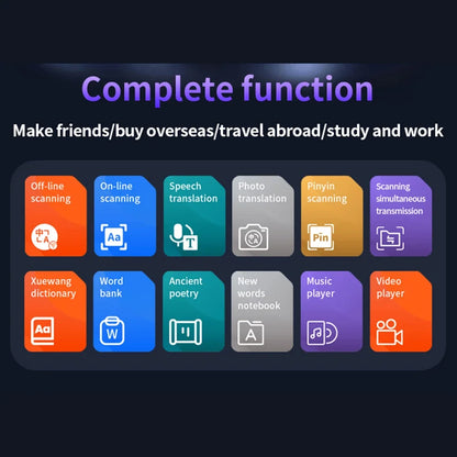 S65 Pro Smart MultifunctionTranslation Real Time Languages Translator Business Dictionary Pen Voice Scan Translator Pen