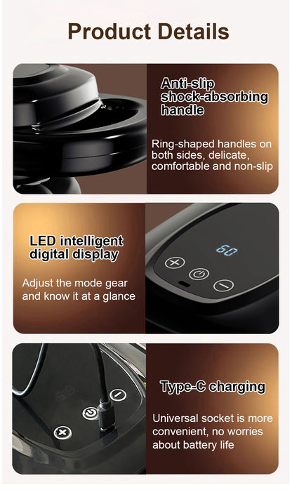 Fascia Massage Gun Muscle Massager Gun Back Waist Massage High Frequency Body Shoulder Massager Professional Muscle Massager Gun