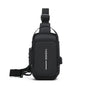 Durable Oxford Fabric Men's Sling Bag - Stylish Motorcycle Crossbody Chest Pack with Phone Pocket, Zip Closure for Daily Commute
