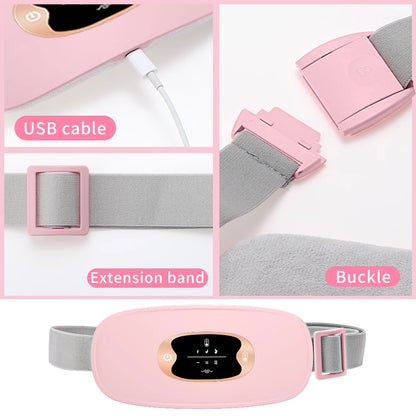 Electric Heating Waist Massage Belt Abdominal Menstrual Heating Pad Belly Warm Palace Belt for Period Cramp Relief