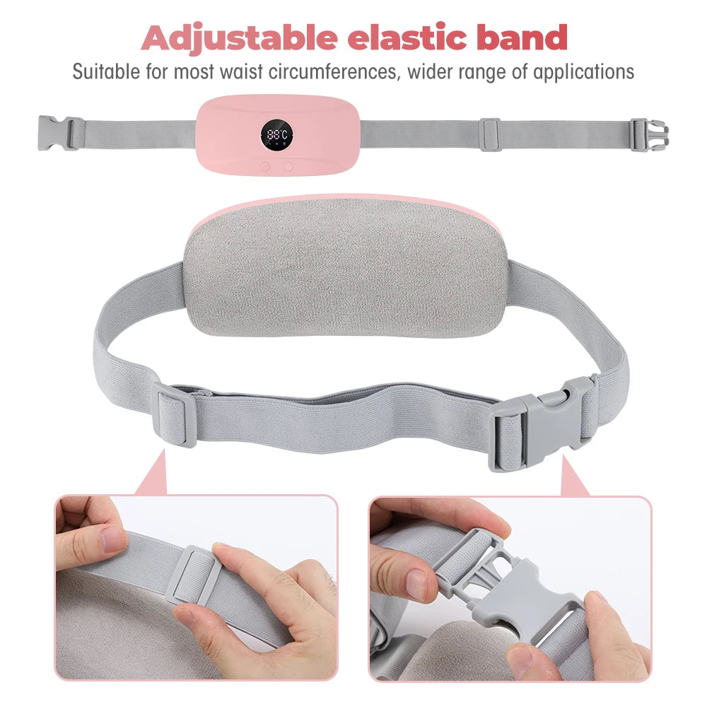 Electric Heating Waist Massage Belt Abdominal Menstrual Heating Pad Belly Warm Palace Belt for Period Cramp Relief