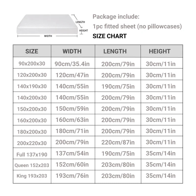 Waterproof Throw Mattress Cover, Bed Fitted Sheet, Mattress Protector in Single/Double/140/160 Multiple Sizes, Available in Gray/White - 02ALABA