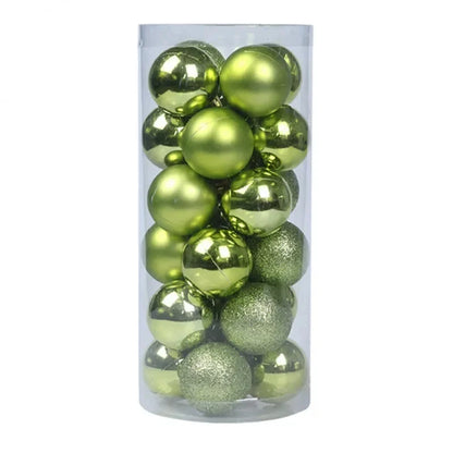 24 Pcs Christmas Ball Ornaments for Xmas Tree - Shatterproof Hanging Decorations for Holiday Wedding - 02ALABA