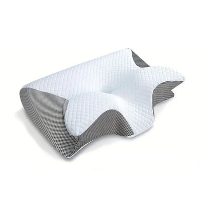 Memory Foam Cervical Pillow, Neck Massage Pillow,Butterfly Pillow,2 in 1 Ergonomic Contour Orthopedic Pillow for Neck Pain