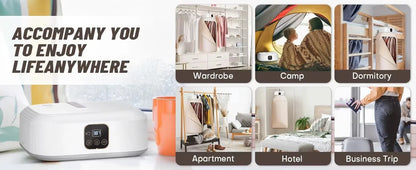 Multifunctional Dryer Electric Clothes Dryer Portable Compact Foldable Laundry Dryer Machine with Dryer Bag and Time Setting