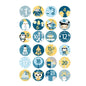 1 Piece 24-Day Christmas Advent Calendar Number Stickers, Multi-Function Gift Packaging Adhesive Labels, Sealing Sticker Decorations. - 02ALABA