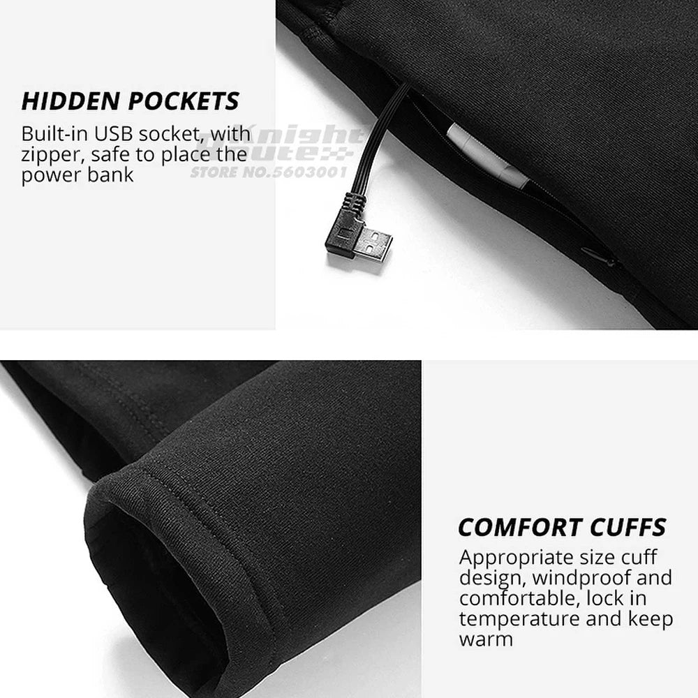 USB-Powered Heated Vest for Men and Women - Electric Heating Jacket with Adjustable Temperature for Outdoor Sports, Camping, Motorcycling, and Winter Activities - 02ALABA