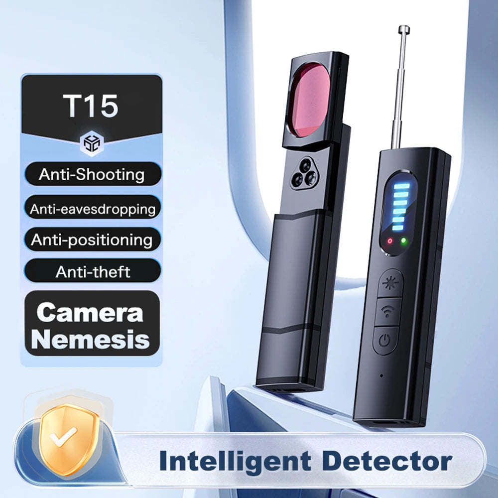 T15 Camera Detector: Wireless Signal Infrared Scanner and Anti-location Device - Professional GPS Search and Security Protection - 02ALABA
