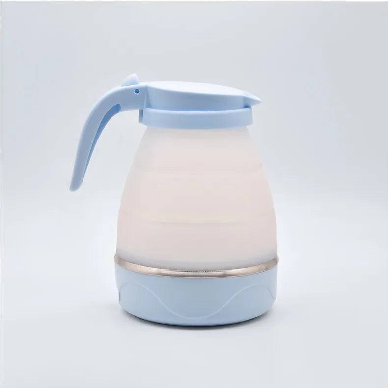 220V 0.6L Mini Folding Kettle Portable Water Heater 600W Silicone Compression Electric Kettle Home Kettle Easy To Travel