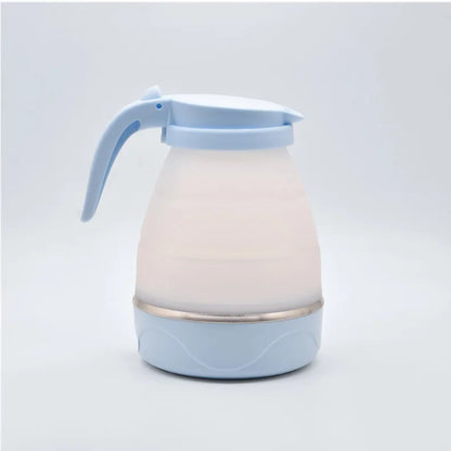 220V 0.6L Mini Folding Kettle Portable Water Heater 600W Silicone Compression Electric Kettle Home Kettle Easy To Travel