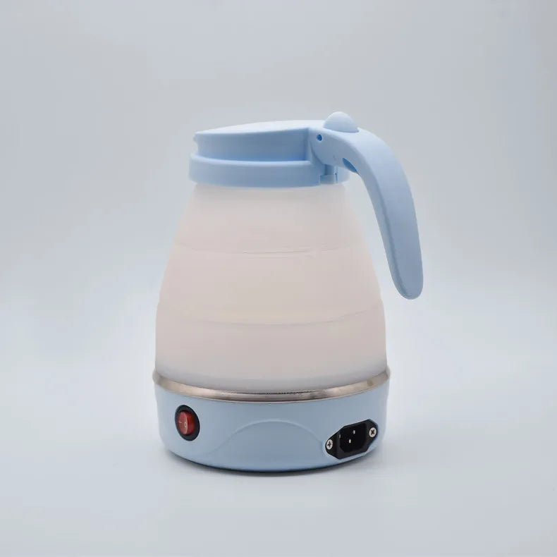 220V 0.6L Mini Folding Kettle Portable Water Heater 600W Silicone Compression Electric Kettle Home Kettle Easy To Travel