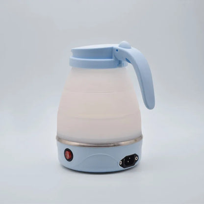 220V 0.6L Mini Folding Kettle Portable Water Heater 600W Silicone Compression Electric Kettle Home Kettle Easy To Travel