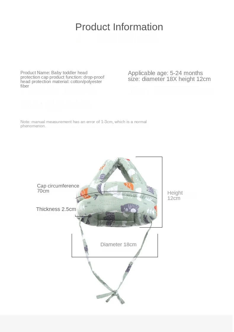 Anti-collision Protective Hat Baby Safety Helmet Soft Comfortable Head Security & Protection Adjustable Hats Baby Toddler Cap