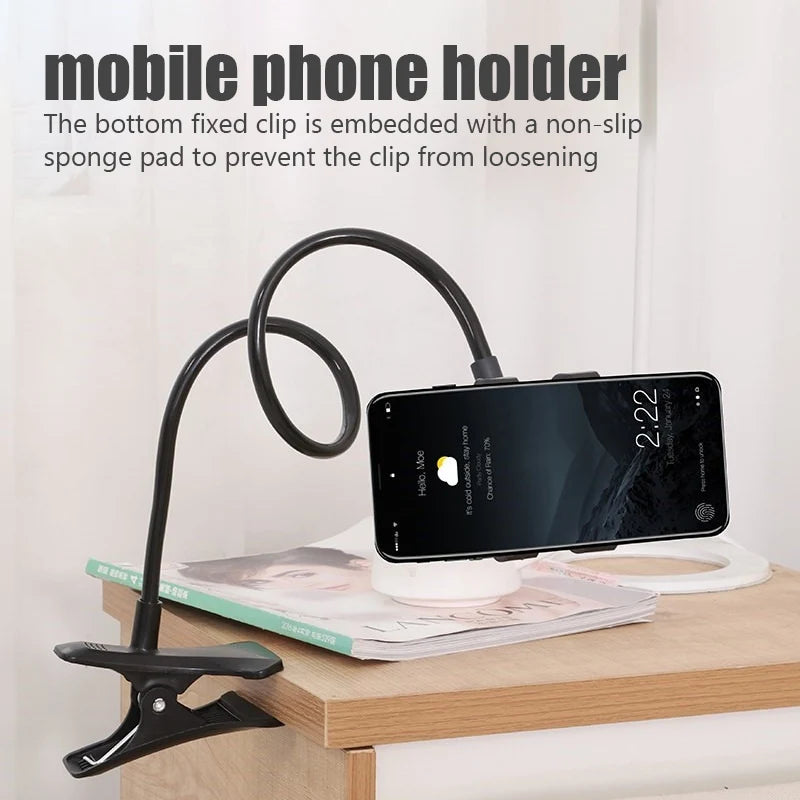 Flexible Universal Mobile Phone Holder, Lazy Bed Desktop Mount Bracket, Adjustable Cell Phone Clip, Smartphone Stand - 02ALABA