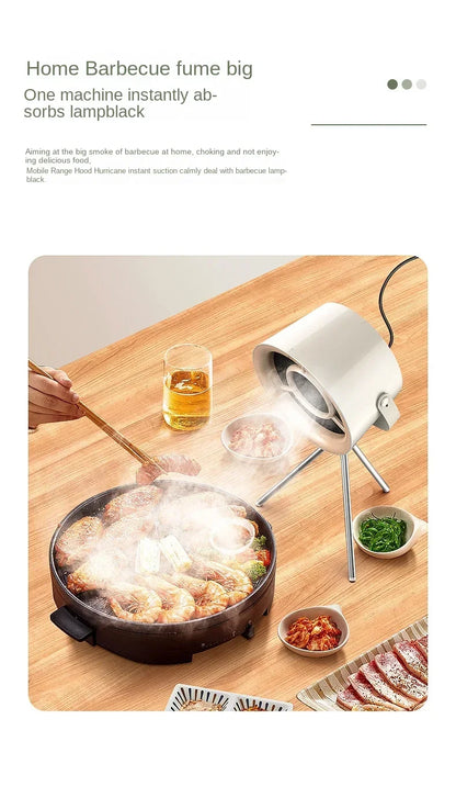 New Portable Exhaust Fan Small Kitchen Hood Extractor Barbecue USB Supply Desktop Range Hoods Mini Suction Cooker Hood