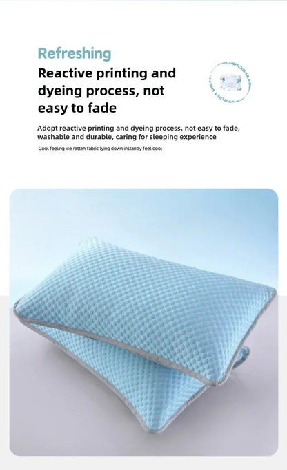 Summer Cooling Pillowcase Solid Color Ice Bean Bean Pillowcase Cool Feeling Air Conditioning Cover Washable  (No Pillow) 48x74cm