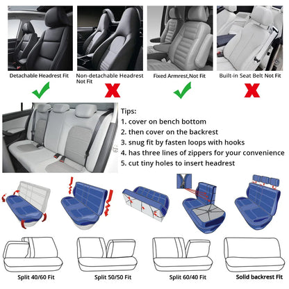 Brand Embroidery Car Seat Covers Set Car Organizer Universal For golf 4 For Citroen C4 For izh 2126 For Hyundai Ai 20 For Honda