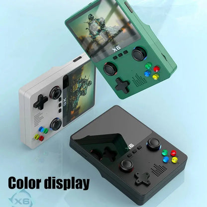 New X6 3.5Inch IPS Screen Handheld Game Player, Dual Joystick 11 Simulators GBA Video Game Console for kids - 02ALABA